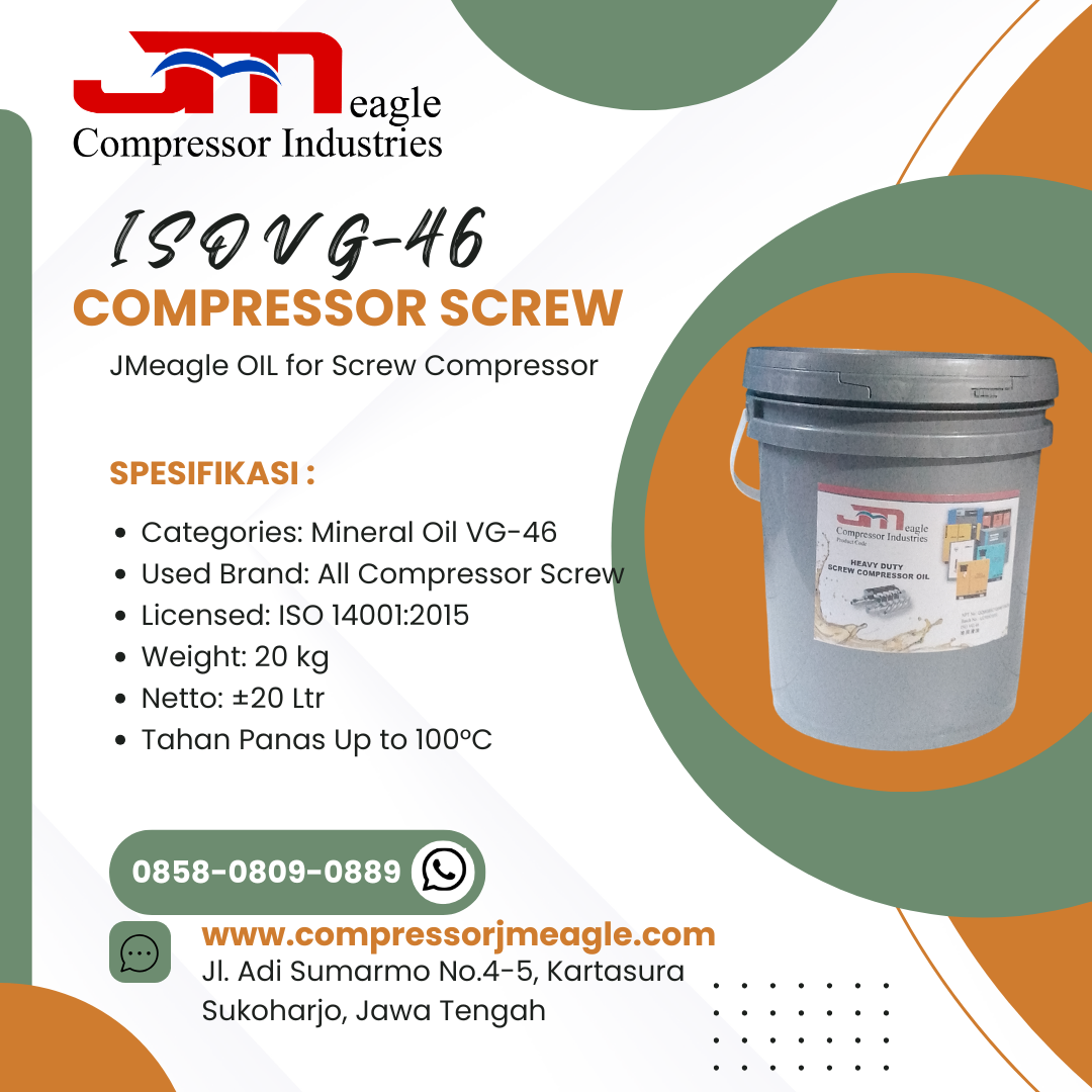 JMeagle Screw Compressor OIL | Oli JMeagle Kompresor Screw